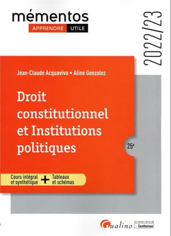 Droit constitutionnel et institutions politiques (25e édition)