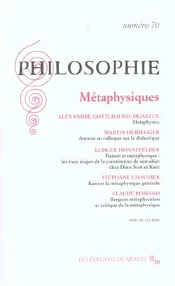 Revue Philosophie n.70 : Métaphysiques