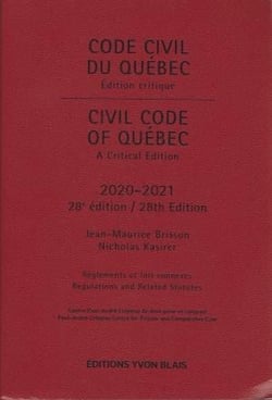 Code civil du Québec (édition 2020/2021)