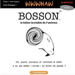 BOSSON, le bélier invisible de l'univers : E1 CE1
