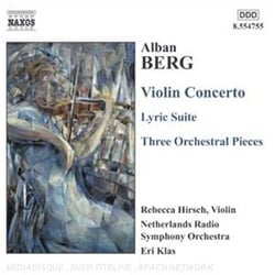 Berg/cto violon, suite lyrique