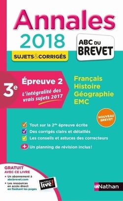 Maxi annales ABC du brevet Tome 33 : français - histoire - géographie - EMC - 3e (édition 2017)