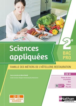 Sciences appliquées 2e Bac pro Métiers de l'Hôtellerie-Restauration : livre + licence élève (édition 2021)