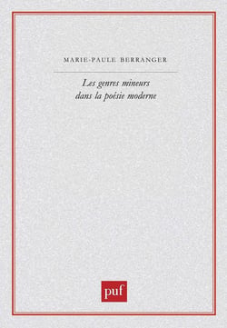 Les genres mineurs dans la poésie moderne