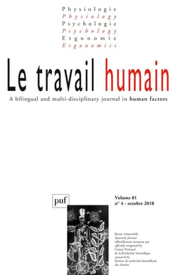 Revue Le travail humain n.81-4 (édition 2018)