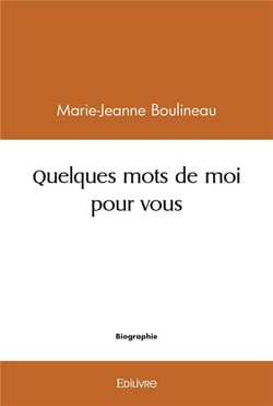 Quelques mots de moi pour vous