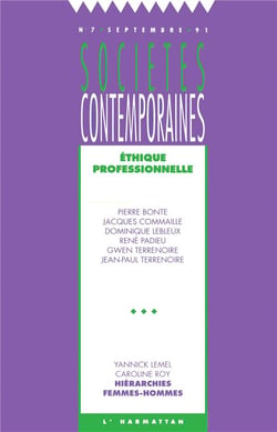 SOCIETES CONTEMPORAINES Tome 7 : éthique professionnelle