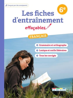 Les fiches d'entraînement effaçables : Français : 6e
