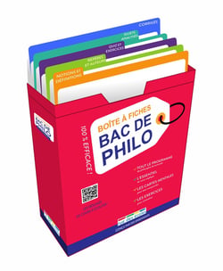 Boîte à fiches : Bac de philo : 80 fiches pour réussir l'épreuve !