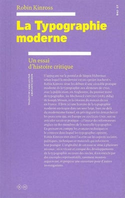 La typographie moderne - un essai d'histoire critique