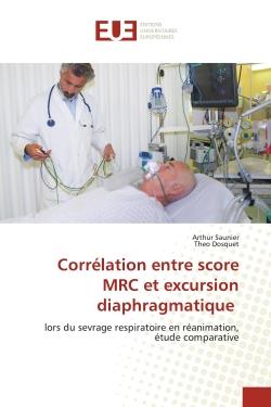 Corrélation entre score MRC et excursion diaphragmatique