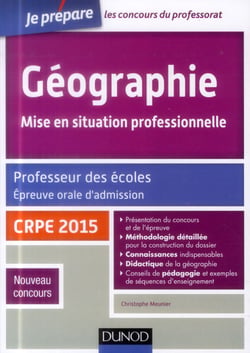 Je prépare - géographie - professeur des écoles - oral admission - crpe 2015