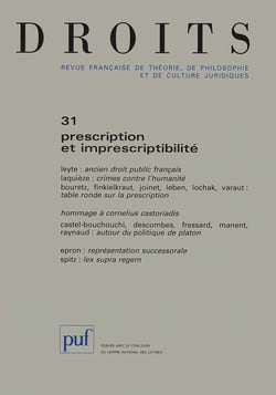 Revue Droits n.31 : prescription et imprescriptibilité