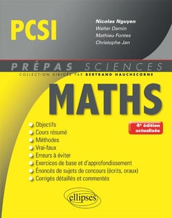 Prépas sciences - mathématiques - pcsi (4e édition)