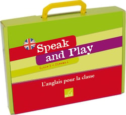SPEAK AND PLAY : anglais - CE2 - cycle 3, niveau 1 - fichier ressources, 96 flashcards, 12 posters, 33 wordcards - jeu de cartes, CD