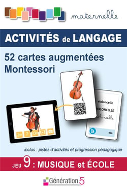52 cartes augmentées Montessori Ecole et Musique