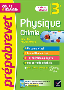 Prépabrevet cours & examen : physique-chimie - 3e - brevet 2022