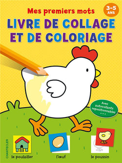 Mes premiers mots - livre de collage et de coloriage