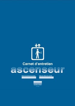 Carnet d'entretien pour ascenseur