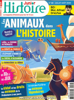 Histoire Junior N°98 Evolution du statut des animaux au fil de l'histoire - juillet-août 2020