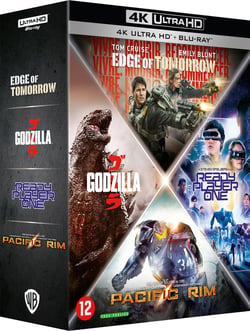 Action - Coffret : Edge of Tomorrow + Ready Player One + Pacific Rim + Godzilla