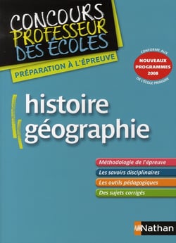 Histoire-géographie - concours professeur des écoles (édition 2008)