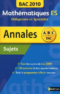 Annal bac 2010 maths es obl+sp