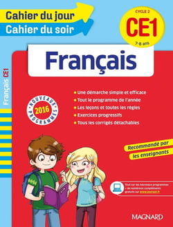 Français CE1 - Cahier du jour Cahier du soir