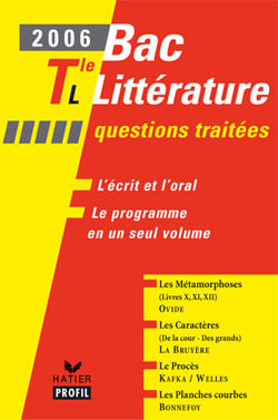 Bac littérature - terminale L - questions traitées (édition 2006) (édition 2006)