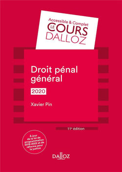 Droit pénal général (édition 2020)