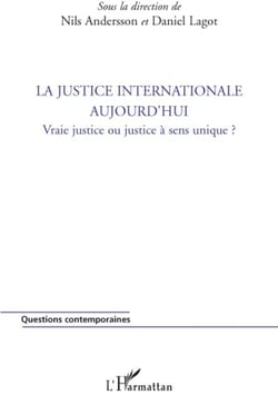 La justice internationale aujourd'hui - vraie justice ou justice à sens unique?