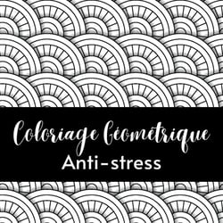 Coloriage Géométrique Anti-Stress : Livre de coloriage pour adulte motif relaxant et forme Géométrique