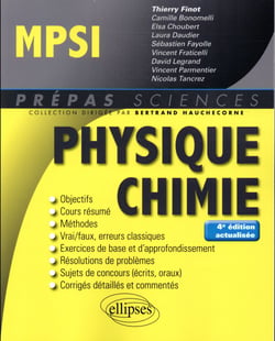 Prépas sciences - mpsi - physique - chimie (4e édition)