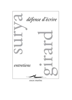 Défense d'écrire - entretiens