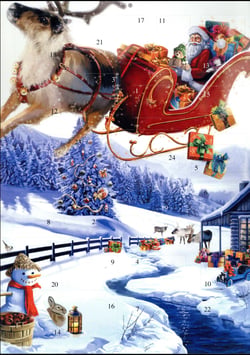 Calendrier de l'avent distribution des cadeaux - evangelisti
