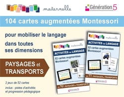104 cartes augmentées Montessori Paysages et Transports