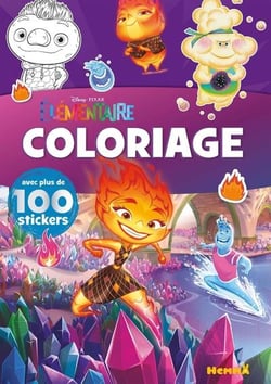 Disney pixar elementaire - coloriage avec plus de 100 stickers