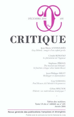 Revue Critique n.691