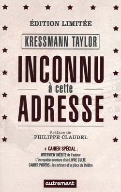 Inconnu a cette adresse - edition anniversaire