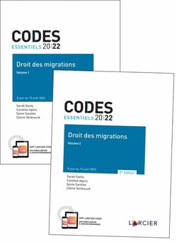 Codes essentiels : droit des migrations : à jour au 15 aout 2022 (2e édition)