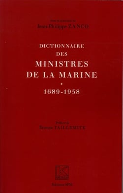 Dictionnaire des ministres de la marine 1689-1958