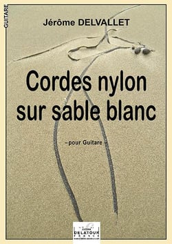 Cordes nylon sur sable blanc pour guitare