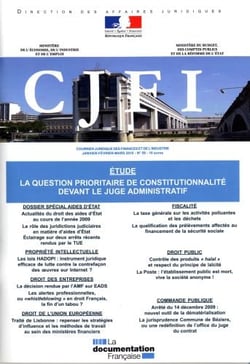 Courrier juridique des finances et de l'industrie n.59 - la question prioritaire de constitutionnalité devant le juge administratif