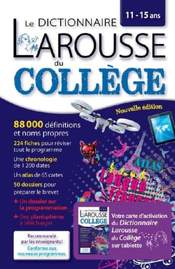 Larousse dictionnaire du collège avec carte