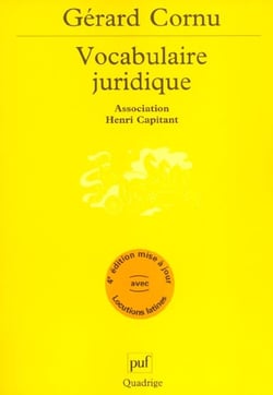 Vocabulaire juridique (4e ed) (4e edition)