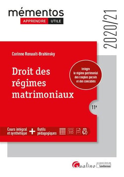 Droit des régimes matrimoniaux (édition 2020/2021)