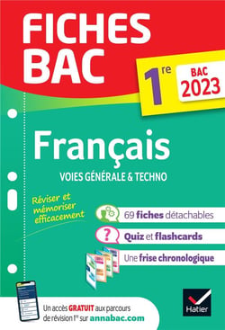 Fiches bac : français - 1re, voies génerale & techno