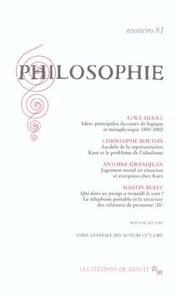 Revue Philosophie n.81
