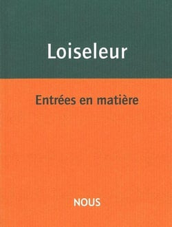 Entrées en matière