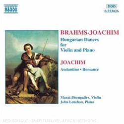 Brahms : Hungarian Dances for Violin and Piano - Joachim : Andantino...